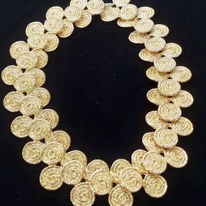 Vintage unsigned Art deco gold choker/ necklace